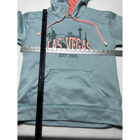 Las Vegas Hoodie Womens Medium Heather Pullover Sweatshirt Fleece Lined - Picture 10 of 14